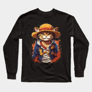 Luffy Cat Long Sleeve T-Shirt